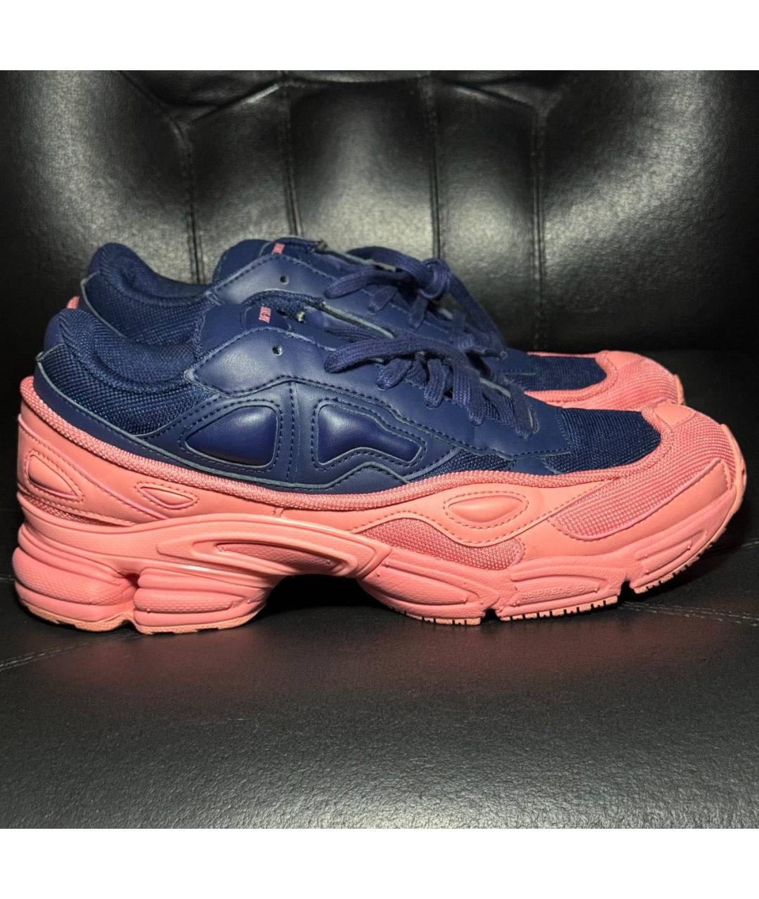 ADIDAS X RAF SIMONS Коралловые текстильные низкие кроссовки / кеды, фото 9