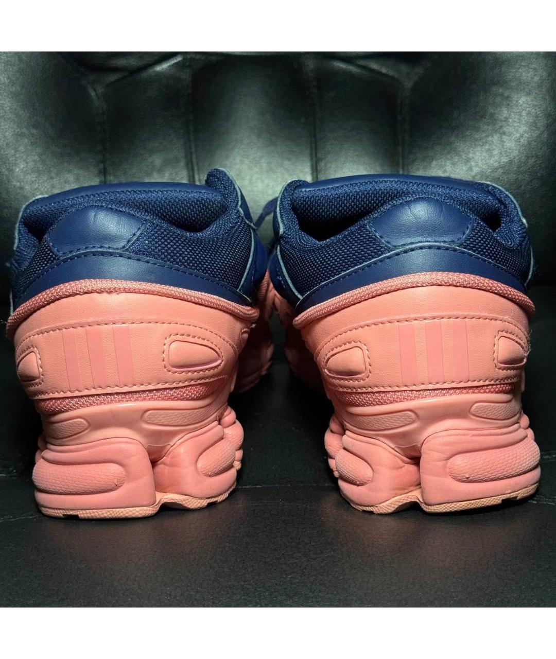 ADIDAS X RAF SIMONS Коралловые текстильные низкие кроссовки / кеды, фото 3