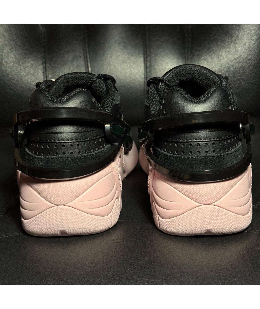 RAF SIMONS Черные текстильные низкие кроссовки / кеды, фото 2