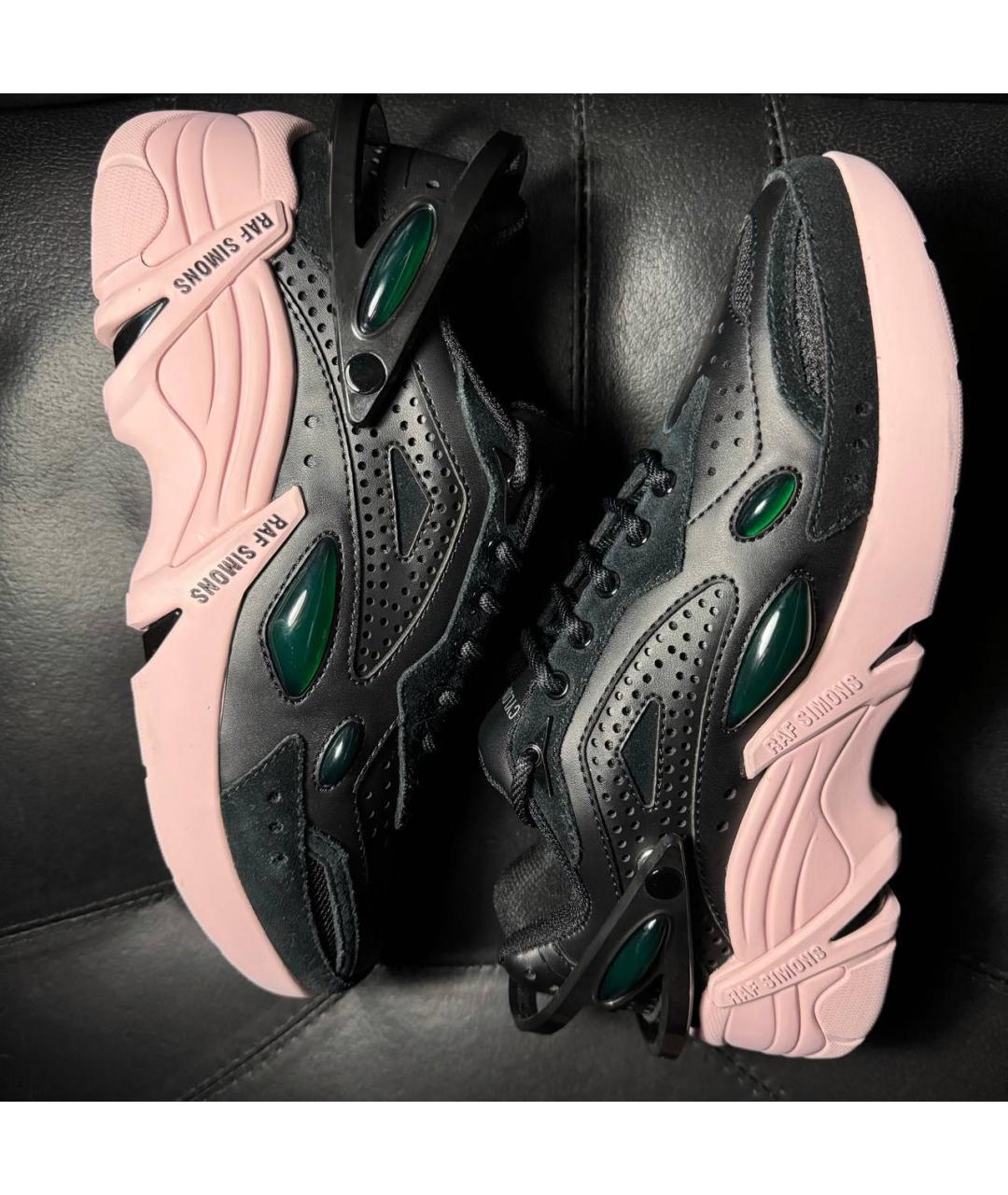 RAF SIMONS Черные текстильные низкие кроссовки / кеды, фото 5