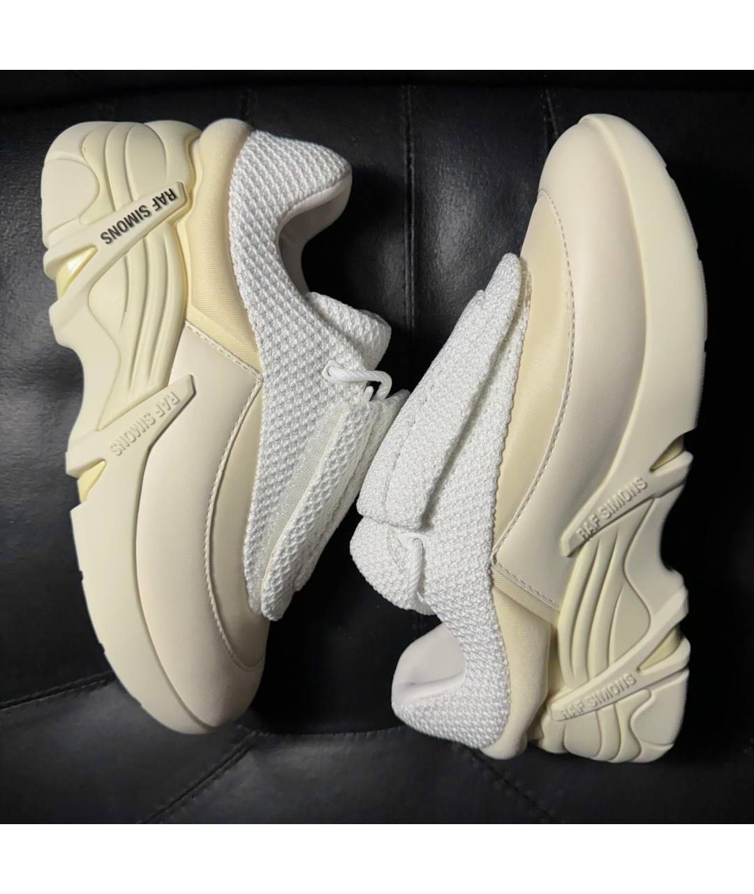 RAF SIMONS Бежевые текстильные кроссовки, фото 4