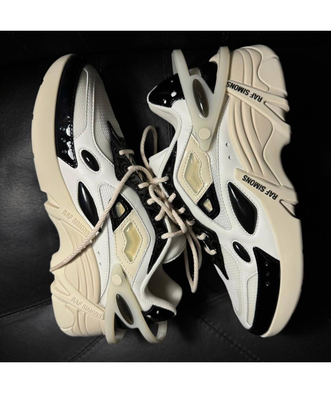 ADIDAS X RAF SIMONS Бежевые текстильные низкие кроссовки / кеды, фото 5