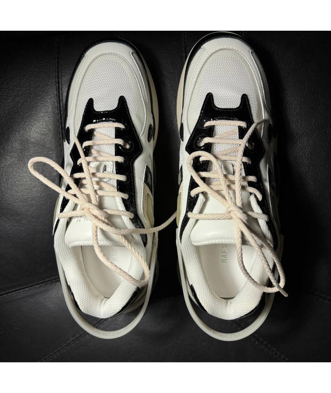 ADIDAS X RAF SIMONS Бежевые текстильные низкие кроссовки / кеды, фото 7