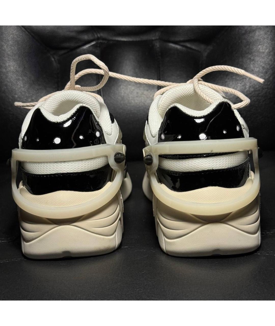 ADIDAS X RAF SIMONS Бежевые текстильные низкие кроссовки / кеды, фото 2