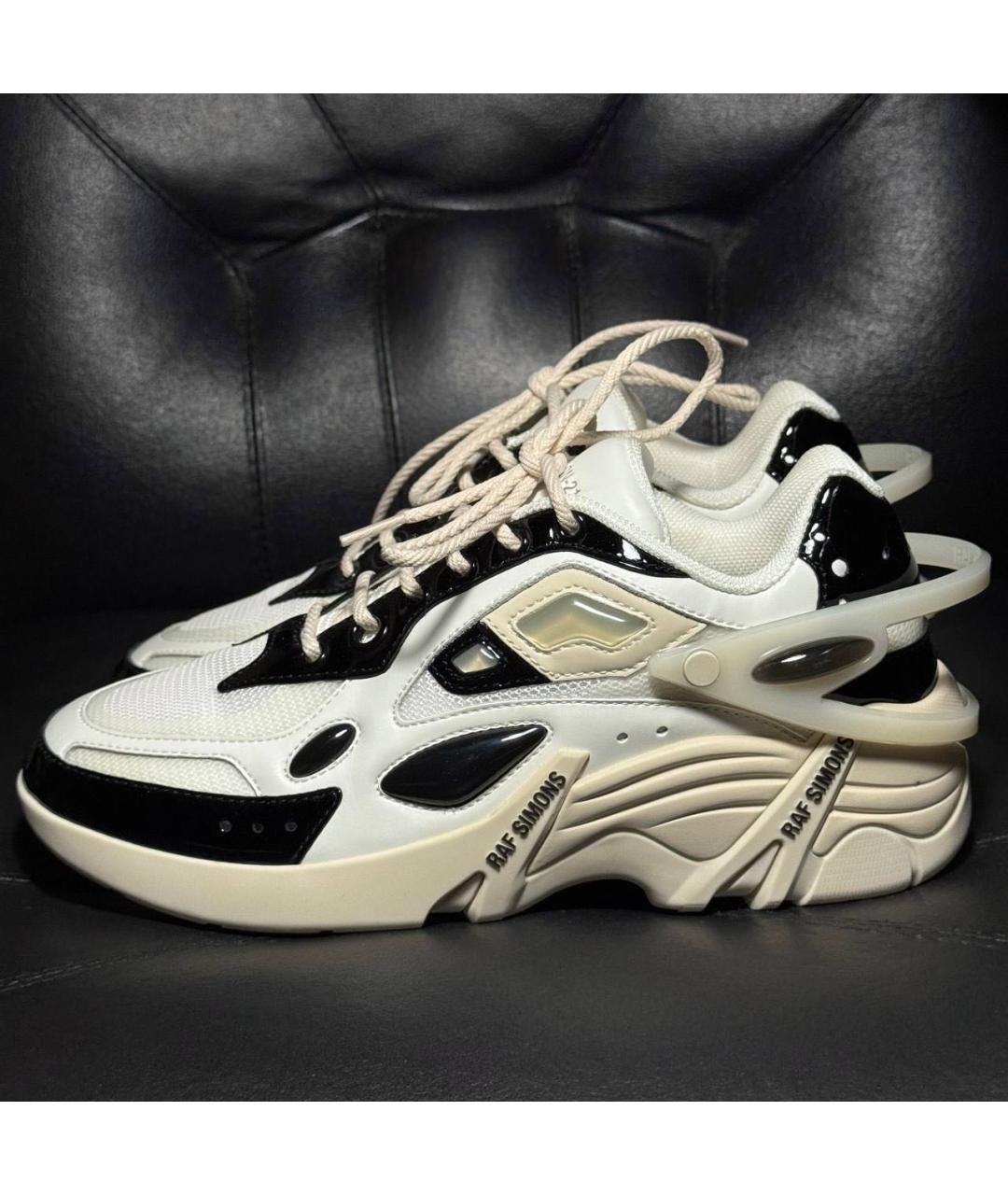 ADIDAS X RAF SIMONS Бежевые текстильные низкие кроссовки / кеды, фото 3