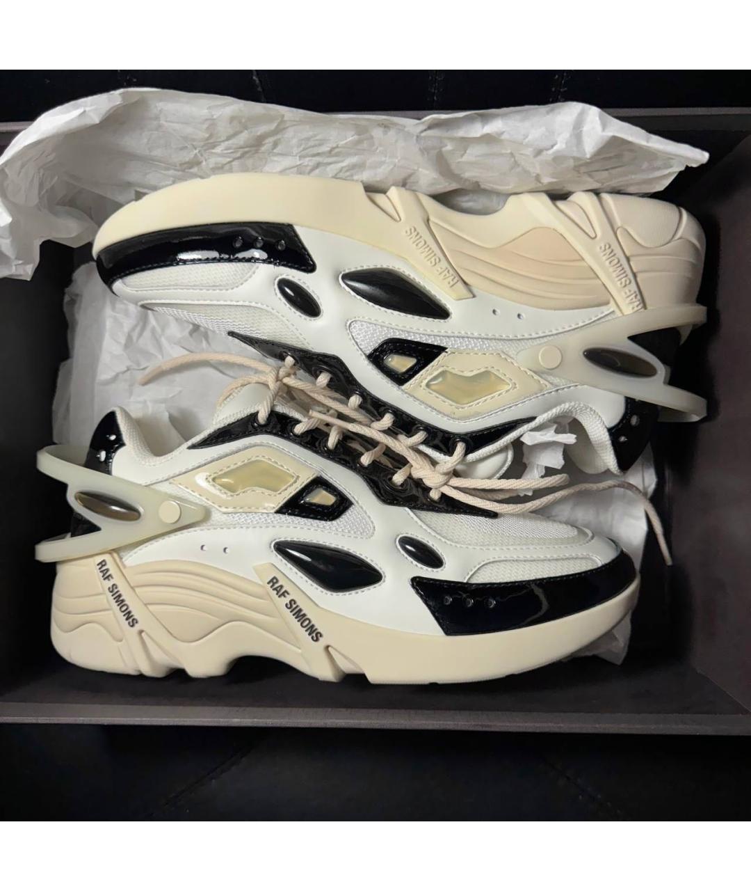 ADIDAS X RAF SIMONS Бежевые текстильные низкие кроссовки / кеды, фото 8