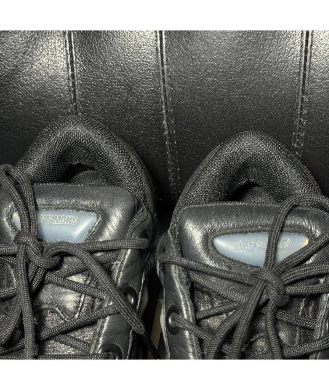ADIDAS X RAF SIMONS Черные кожаные низкие кроссовки / кеды, фото 8