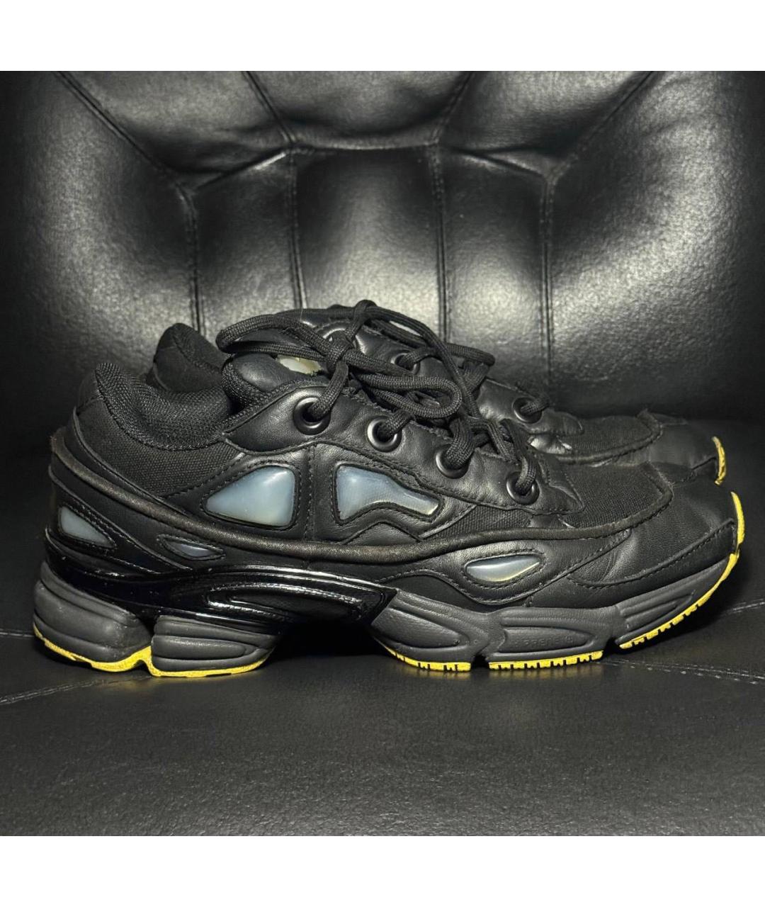 ADIDAS X RAF SIMONS Черные кожаные низкие кроссовки / кеды, фото 9