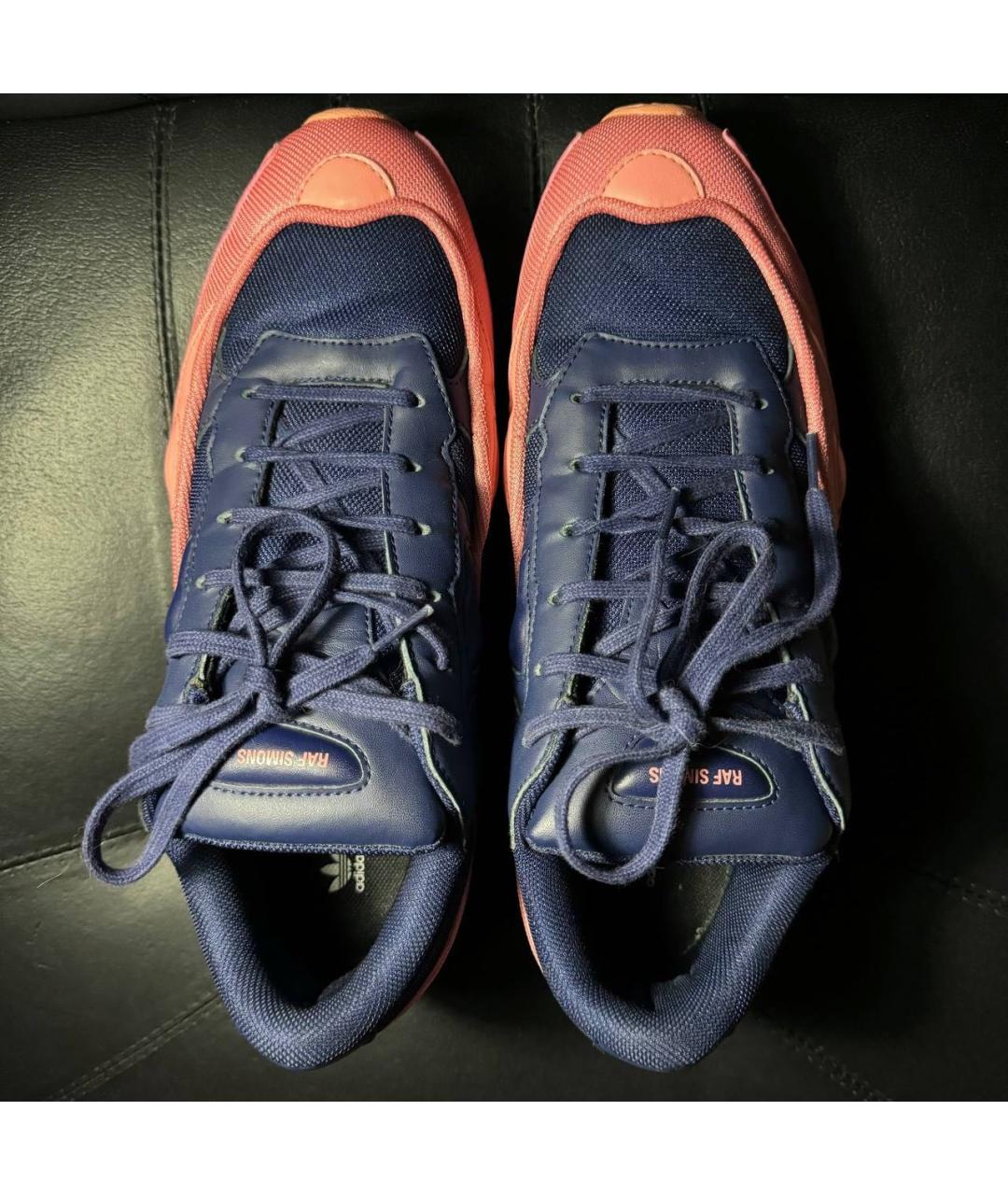 ADIDAS X RAF SIMONS Коралловые текстильные низкие кроссовки / кеды, фото 7