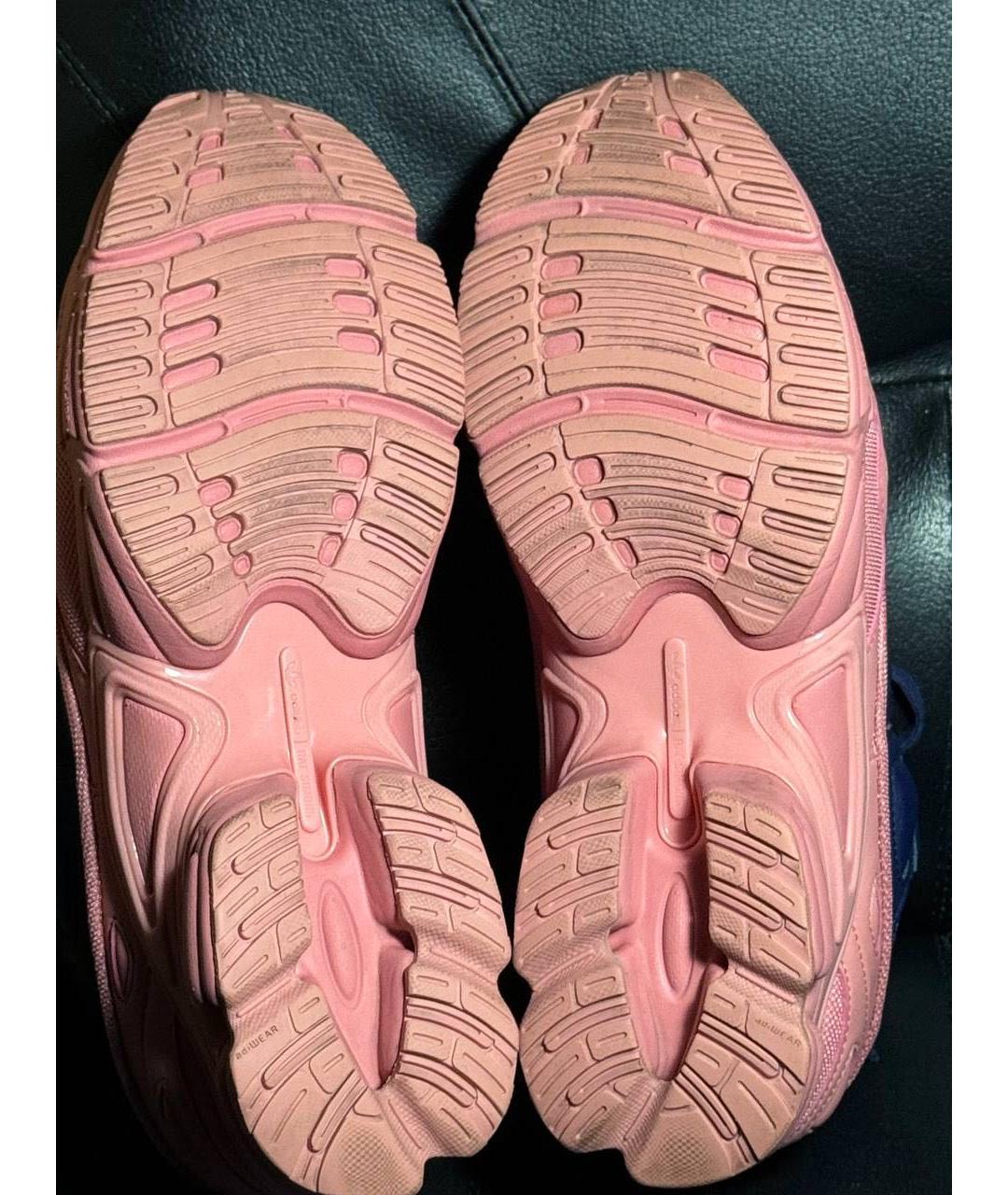 ADIDAS X RAF SIMONS Коралловые текстильные низкие кроссовки / кеды, фото 8