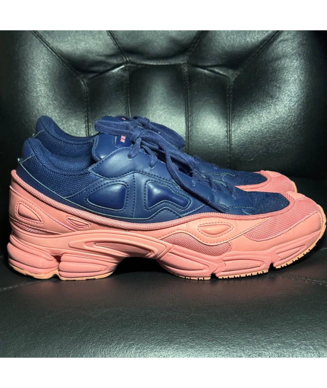 ADIDAS X RAF SIMONS Коралловые текстильные низкие кроссовки / кеды, фото 9