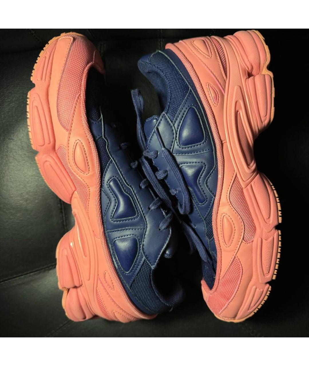 ADIDAS X RAF SIMONS Коралловые текстильные низкие кроссовки / кеды, фото 5