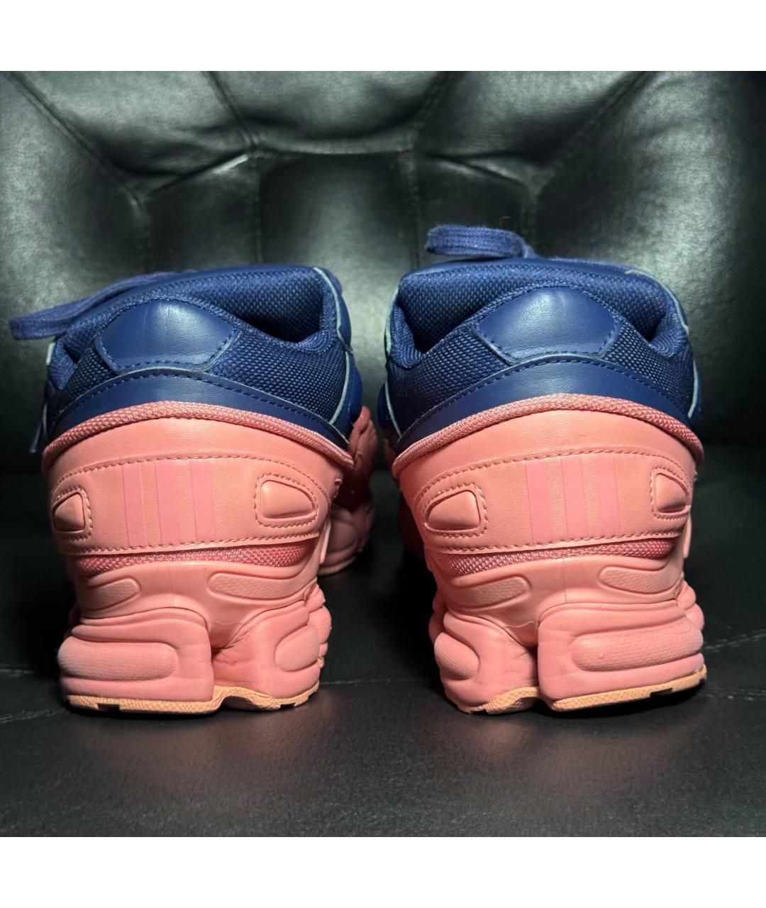 ADIDAS X RAF SIMONS Коралловые текстильные низкие кроссовки / кеды, фото 2