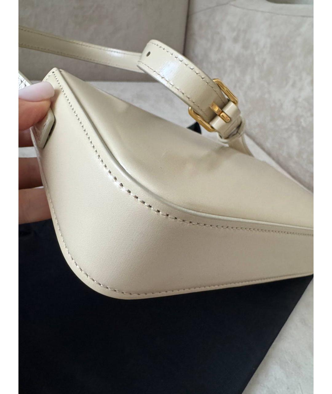 CELINE Бежевая кожаная сумка через плечо, фото 6