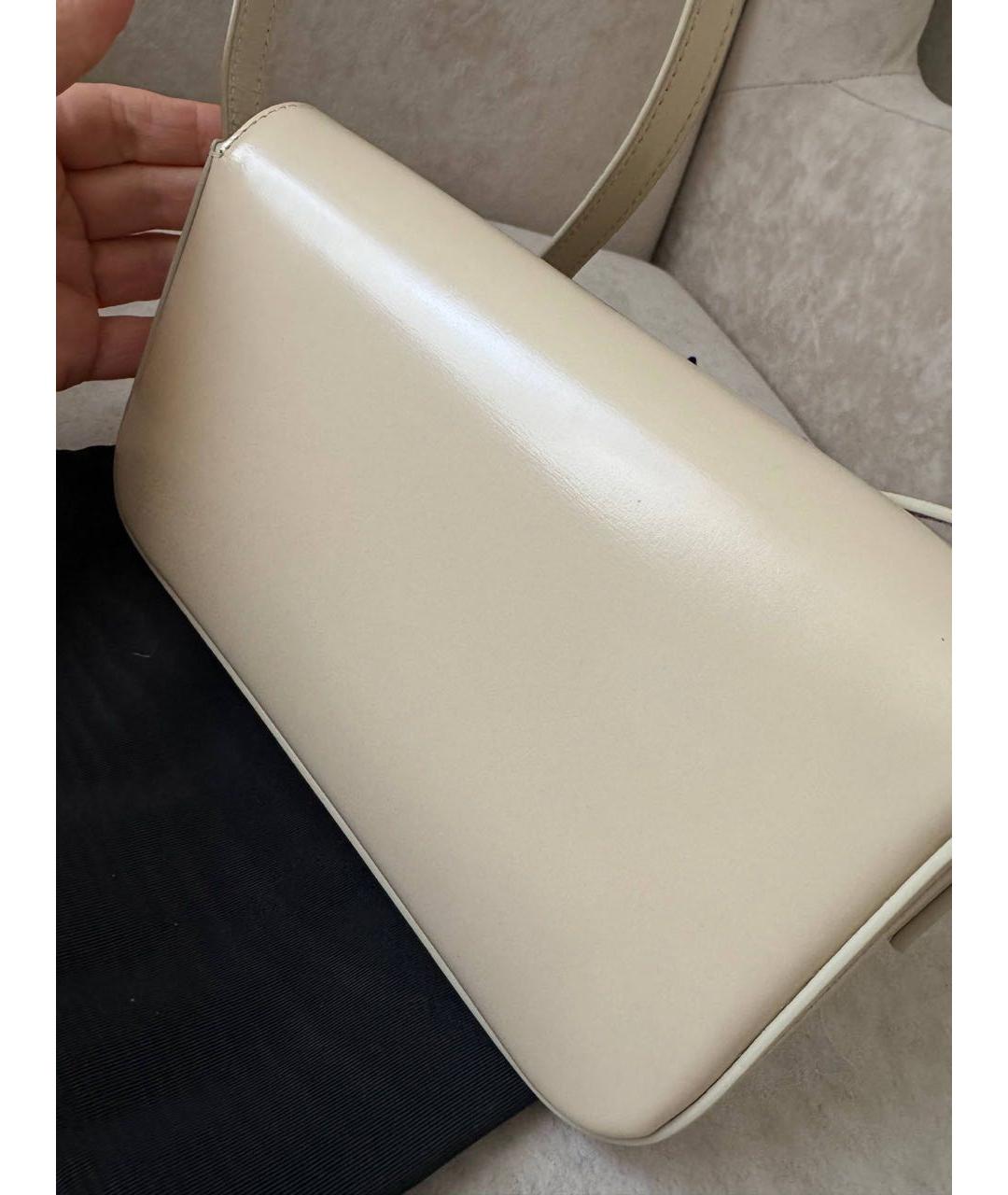 CELINE Бежевая кожаная сумка через плечо, фото 8