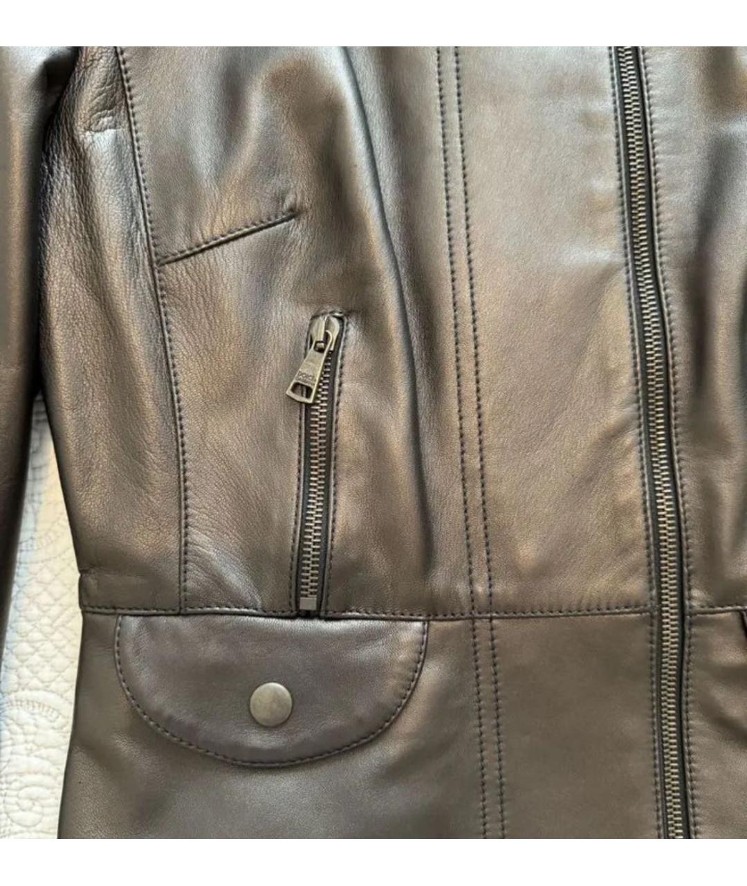 DOLCE&GABBANA Черная кожаная куртка, фото 4