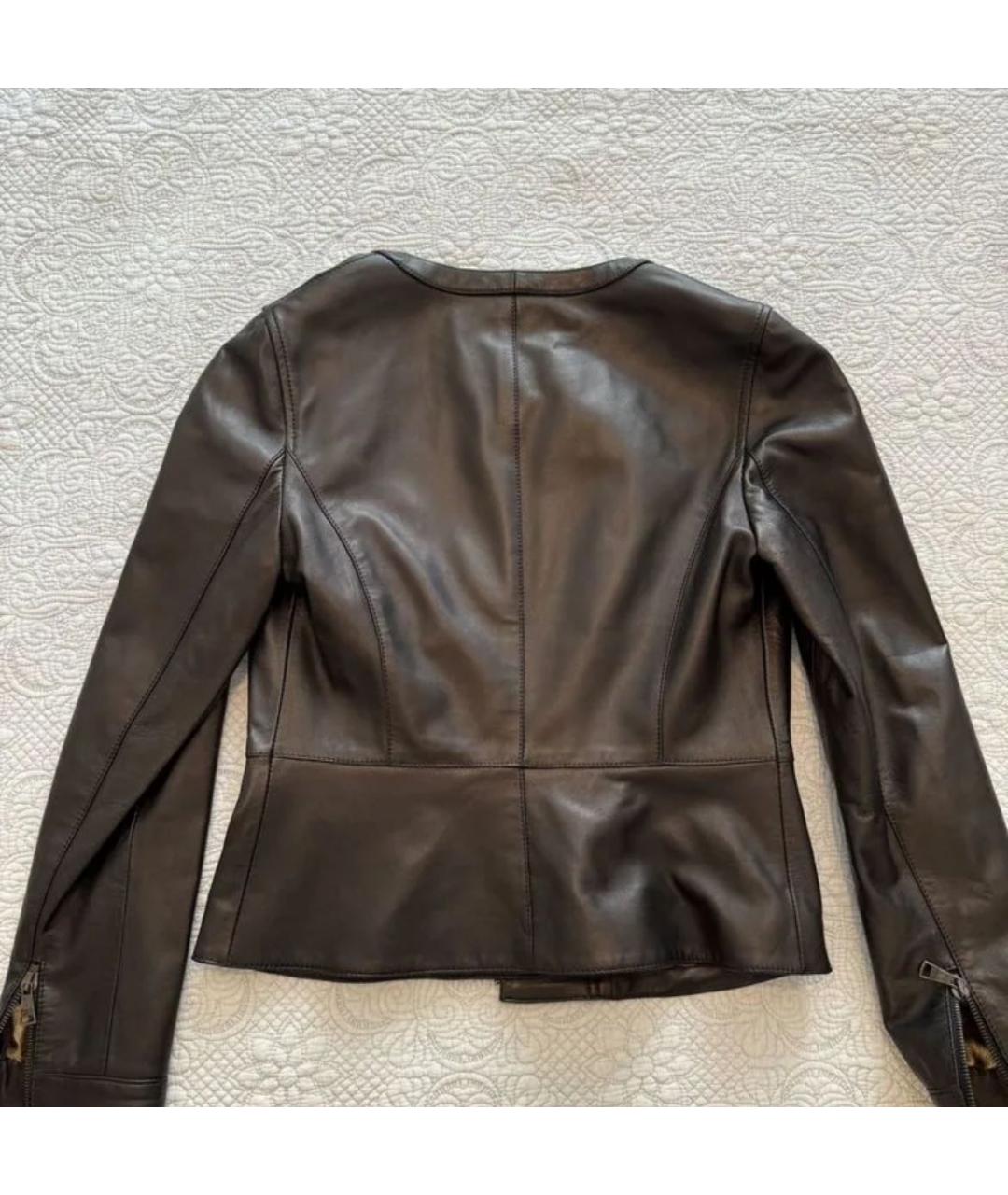 DOLCE&GABBANA Черная кожаная куртка, фото 6