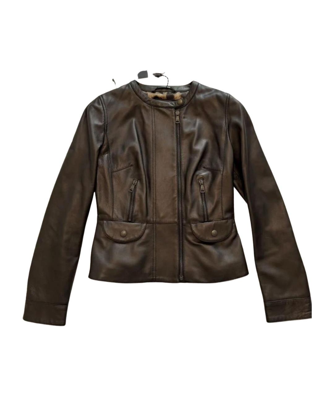 DOLCE&GABBANA Черная кожаная куртка, фото 1