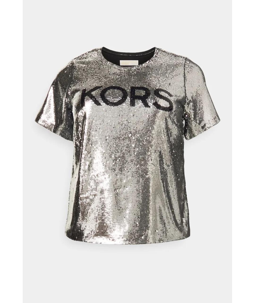 MICHAEL KORS Серебряная футболка, фото 4