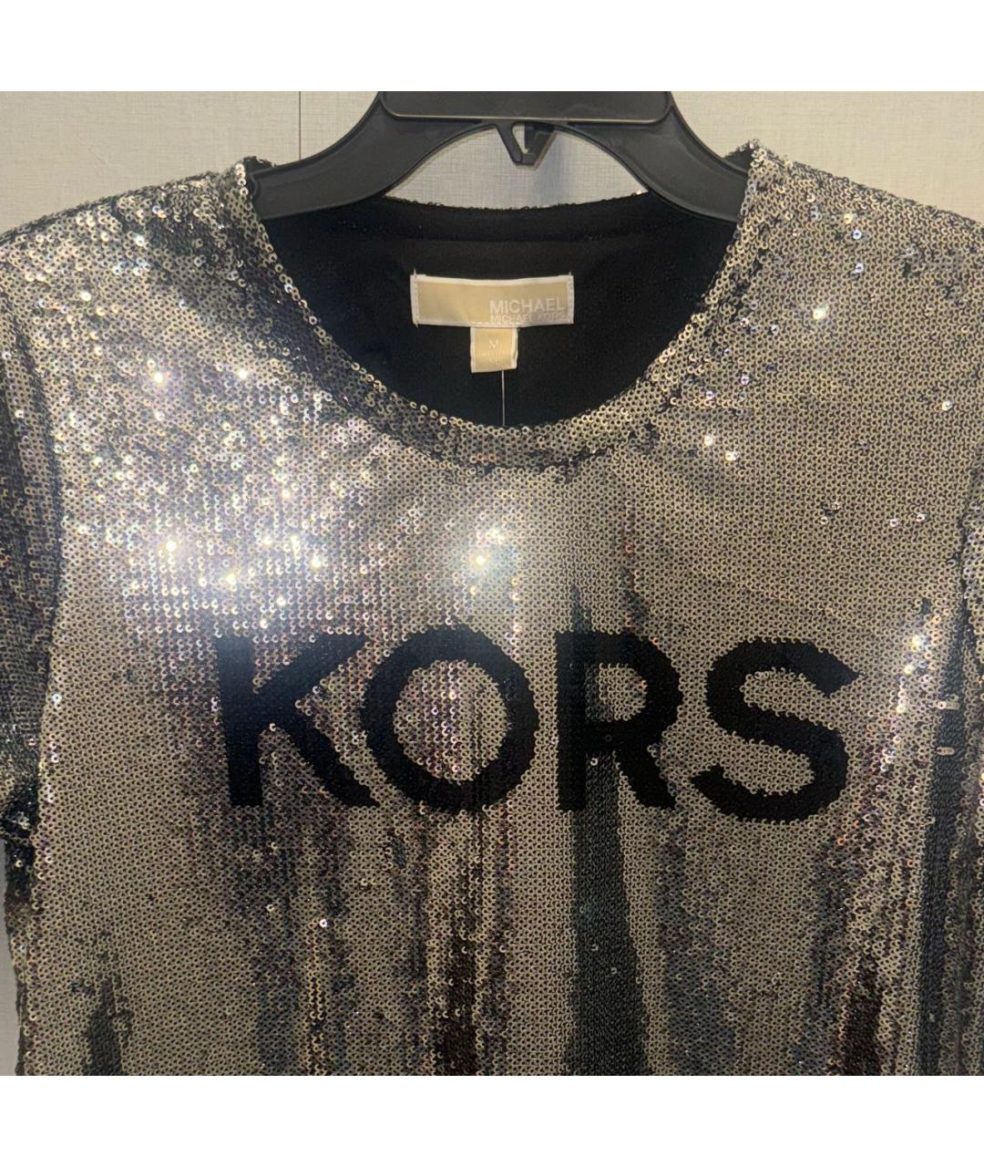 MICHAEL KORS Серебряная футболка, фото 2