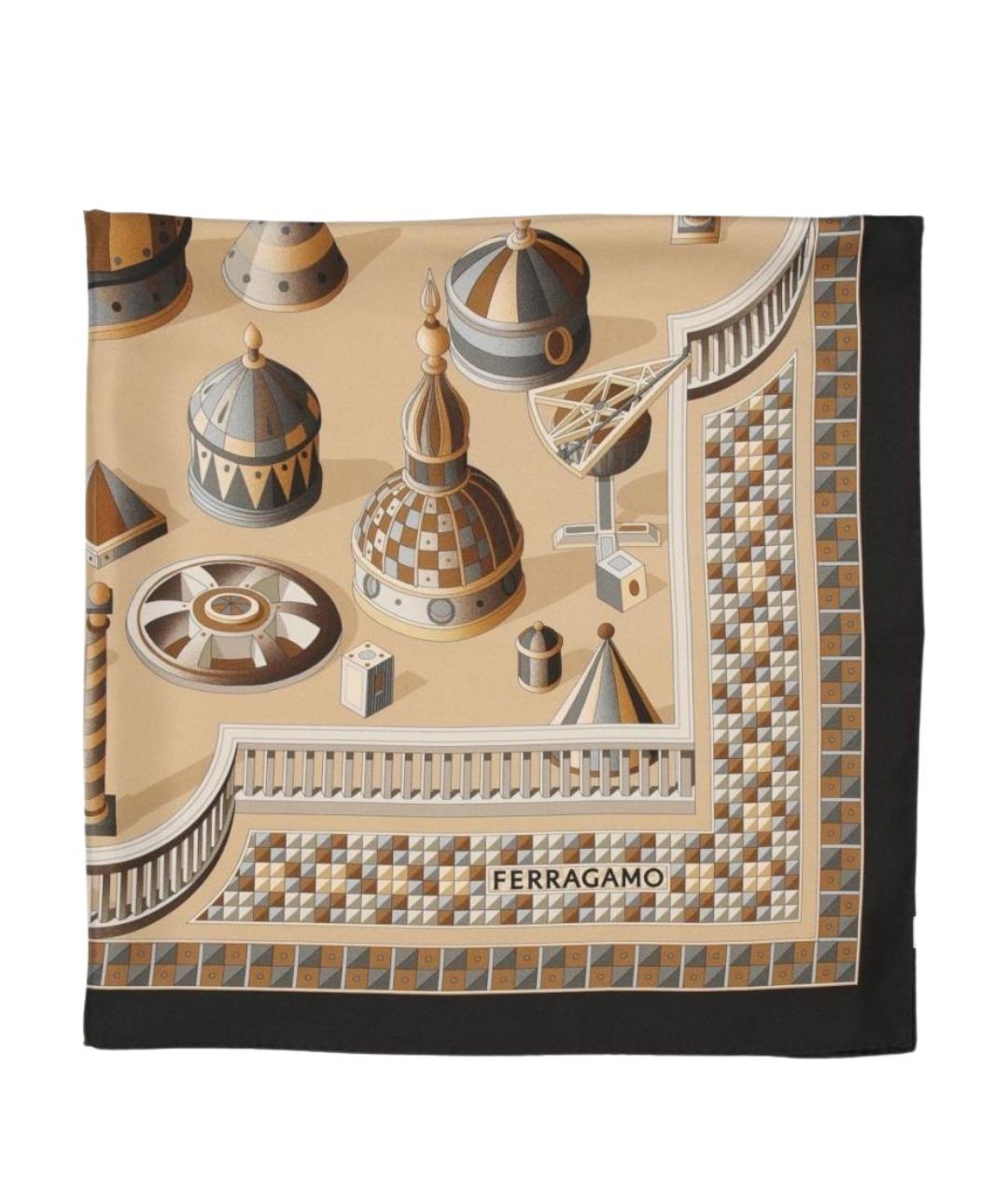 FERRAGAMO Мульти шелковый платок, фото 1