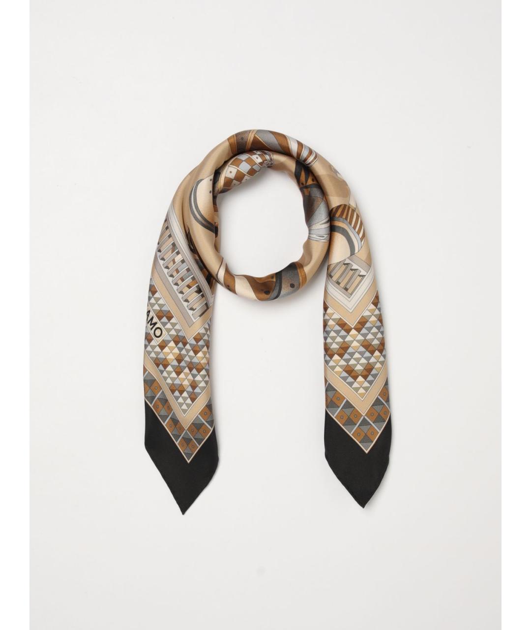 FERRAGAMO Мульти шелковый платок, фото 2