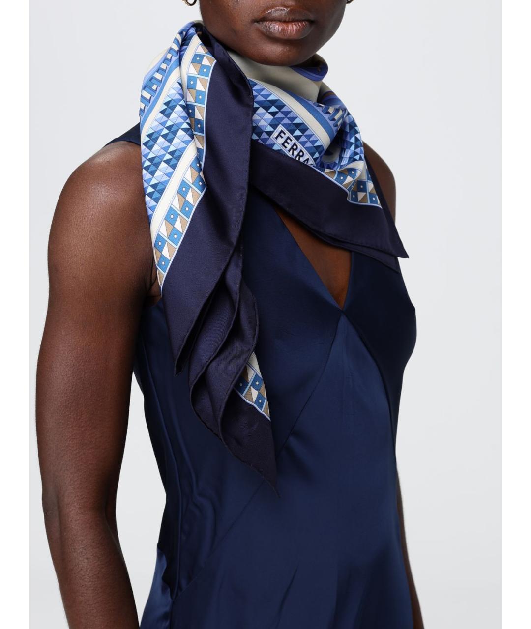 FERRAGAMO Мульти шелковый платок, фото 4