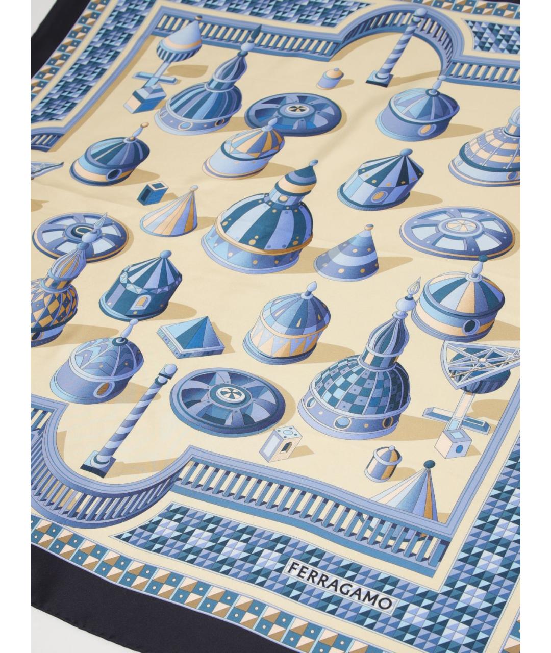 FERRAGAMO Мульти шелковый платок, фото 3