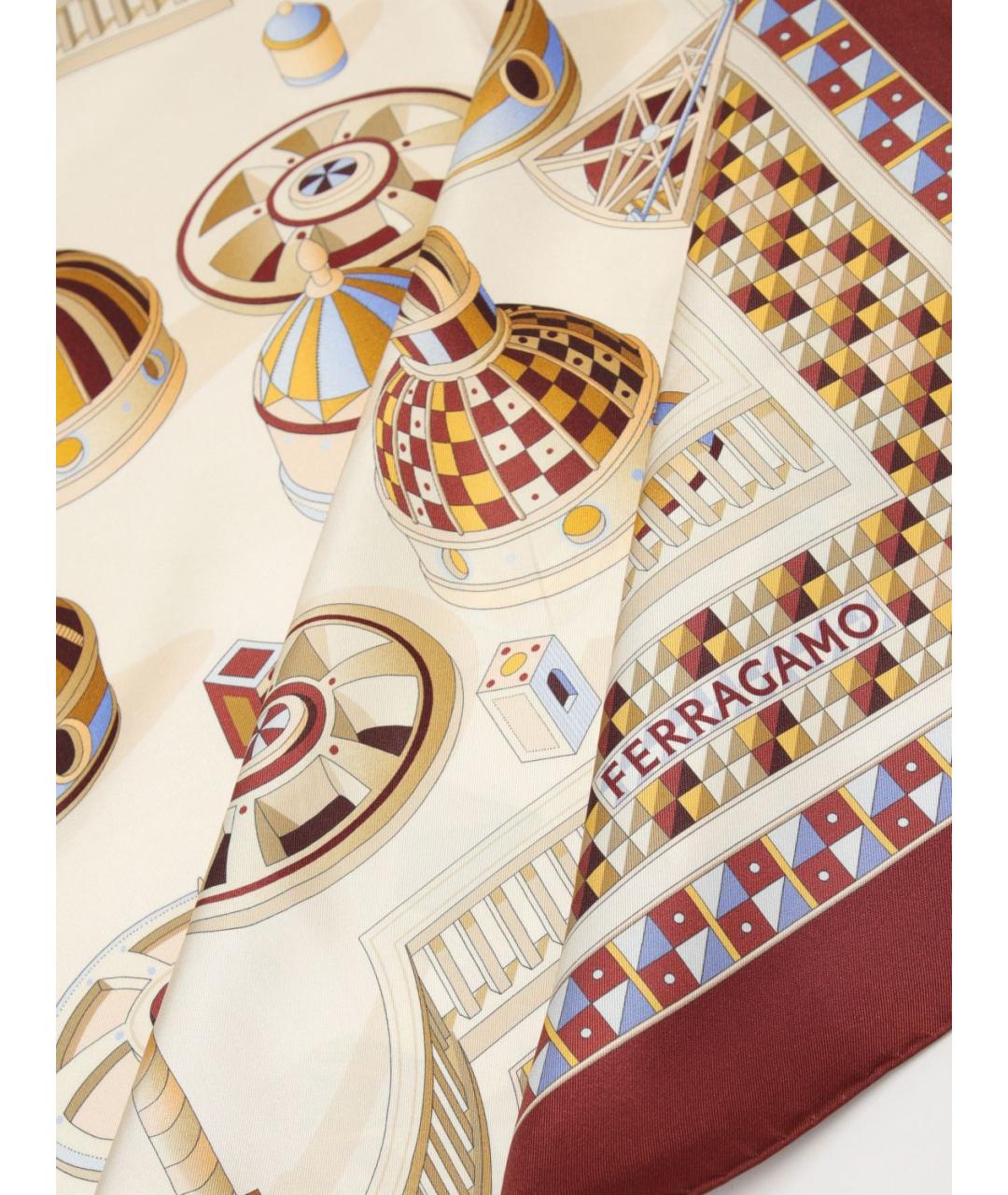 FERRAGAMO Мульти шелковый платок, фото 3
