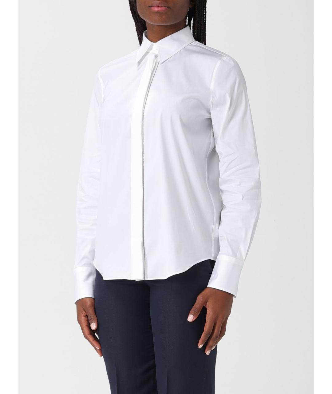 BRUNELLO CUCINELLI Белая хлопковая рубашка, фото 4