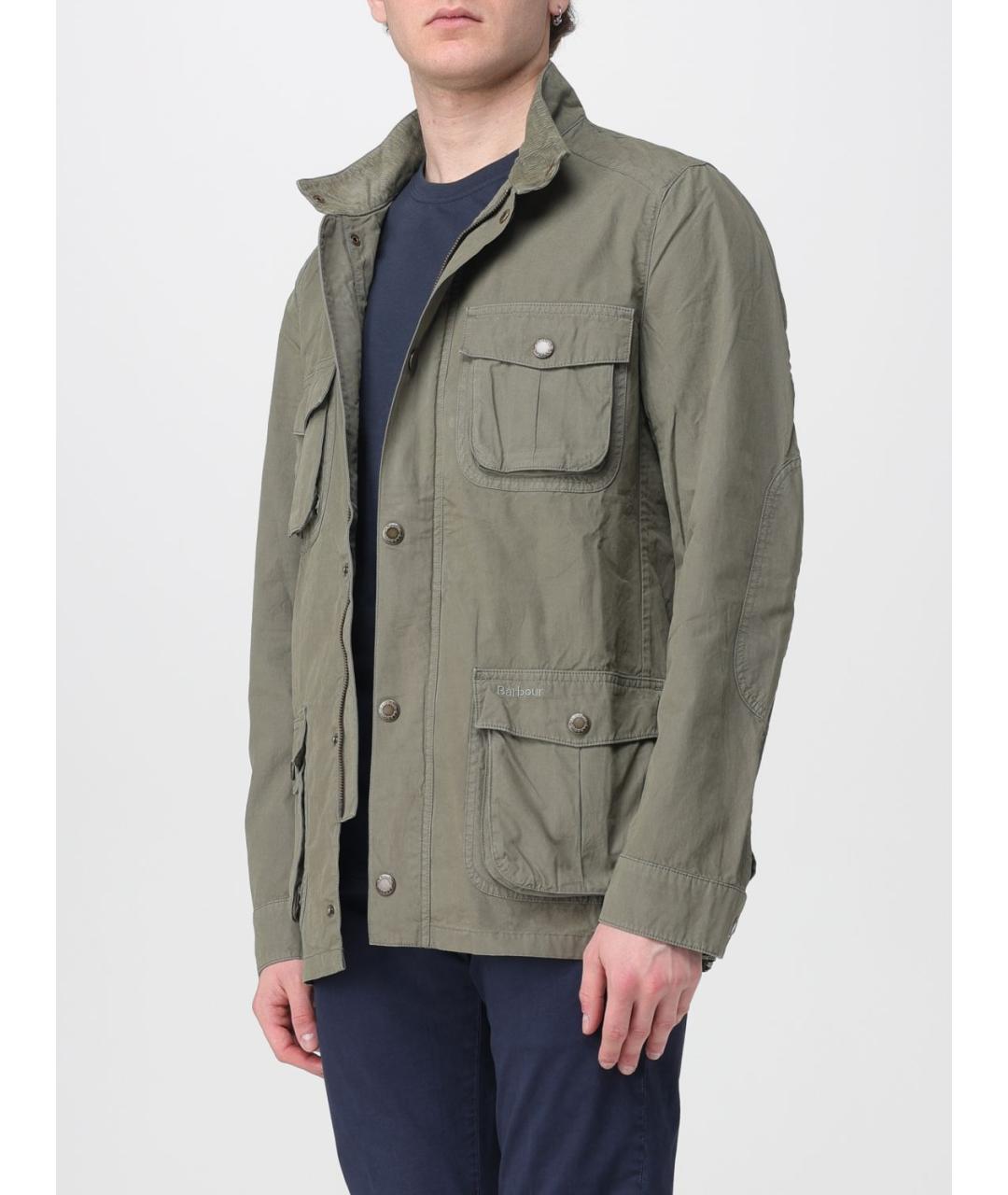 BARBOUR Хаки хлопковая куртка, фото 3