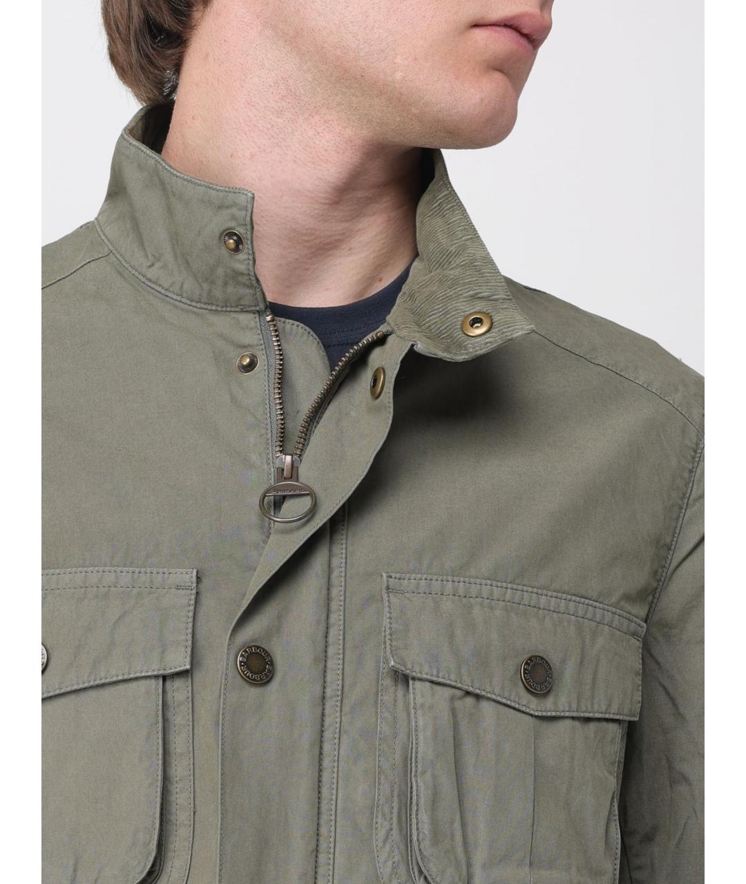 BARBOUR Хаки хлопковая куртка, фото 4