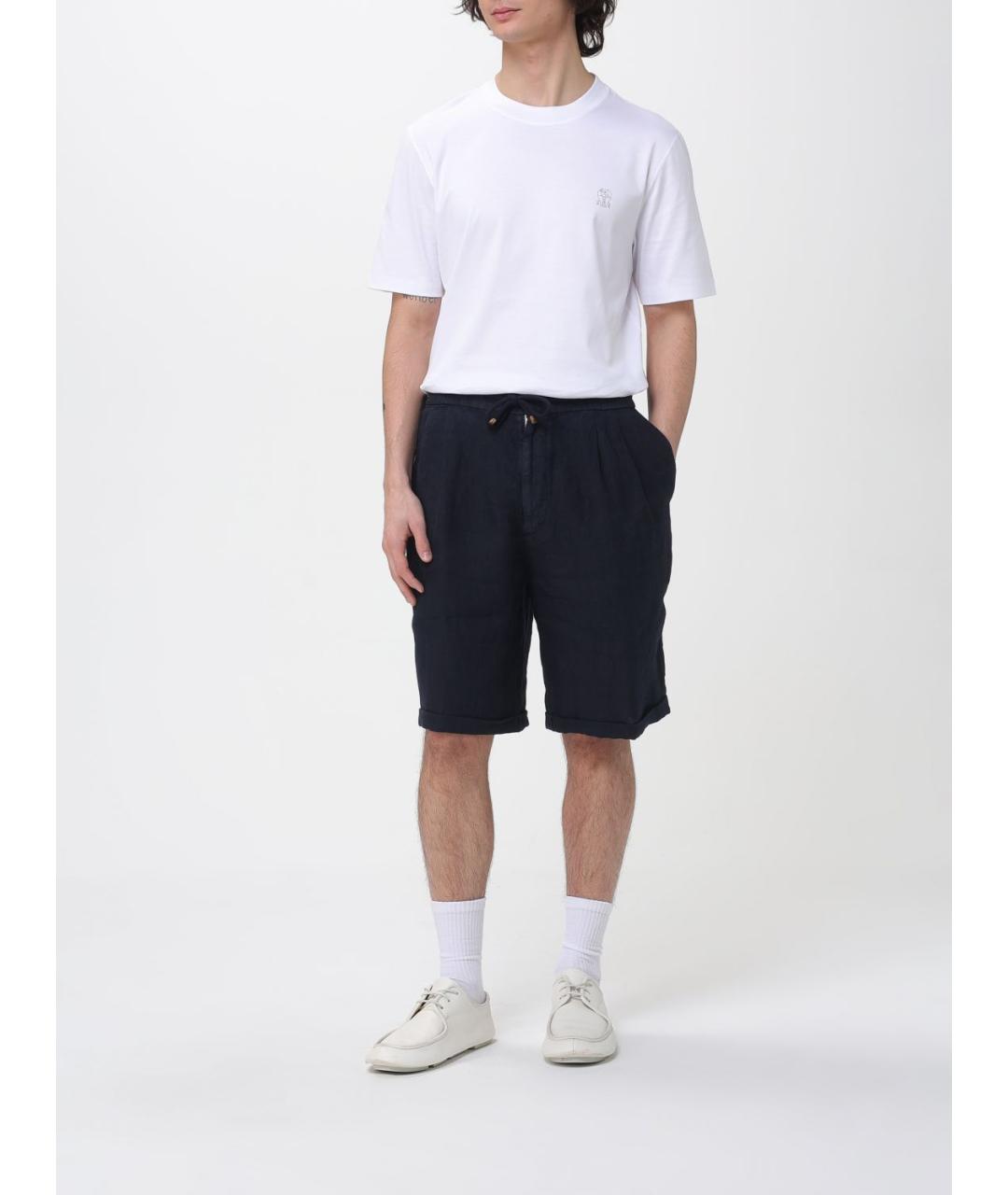 BRUNELLO CUCINELLI Белая хлопковая футболка, фото 2