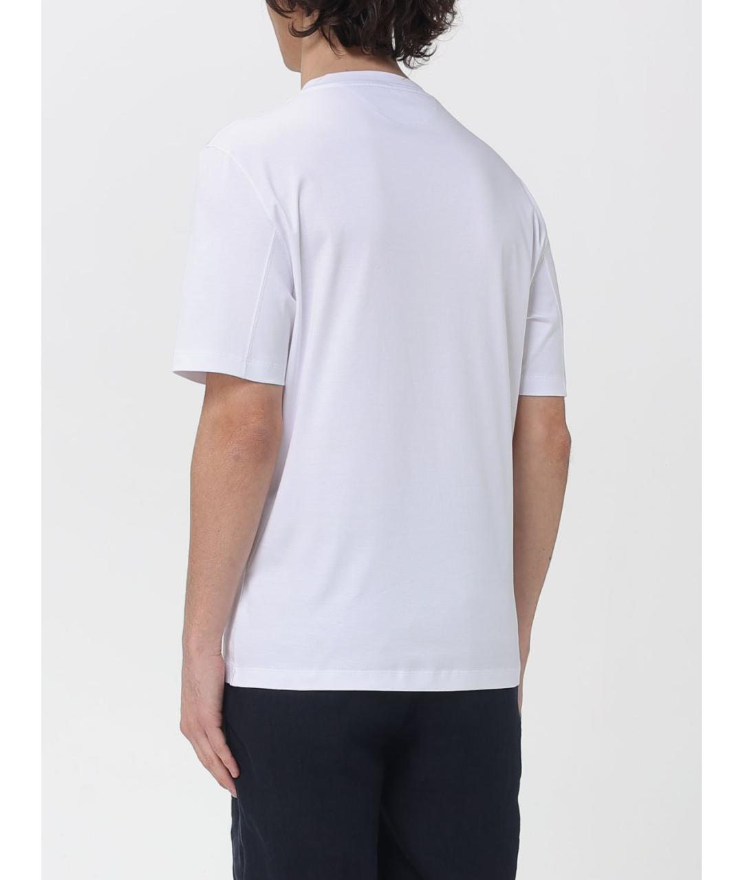 BRUNELLO CUCINELLI Белая хлопковая футболка, фото 3