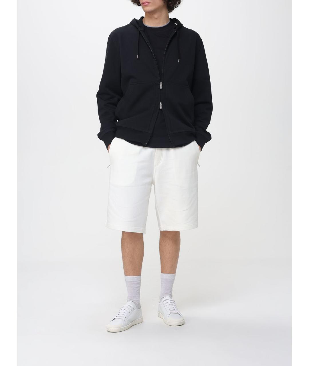 BRUNELLO CUCINELLI Черная хлопковая футболка, фото 2