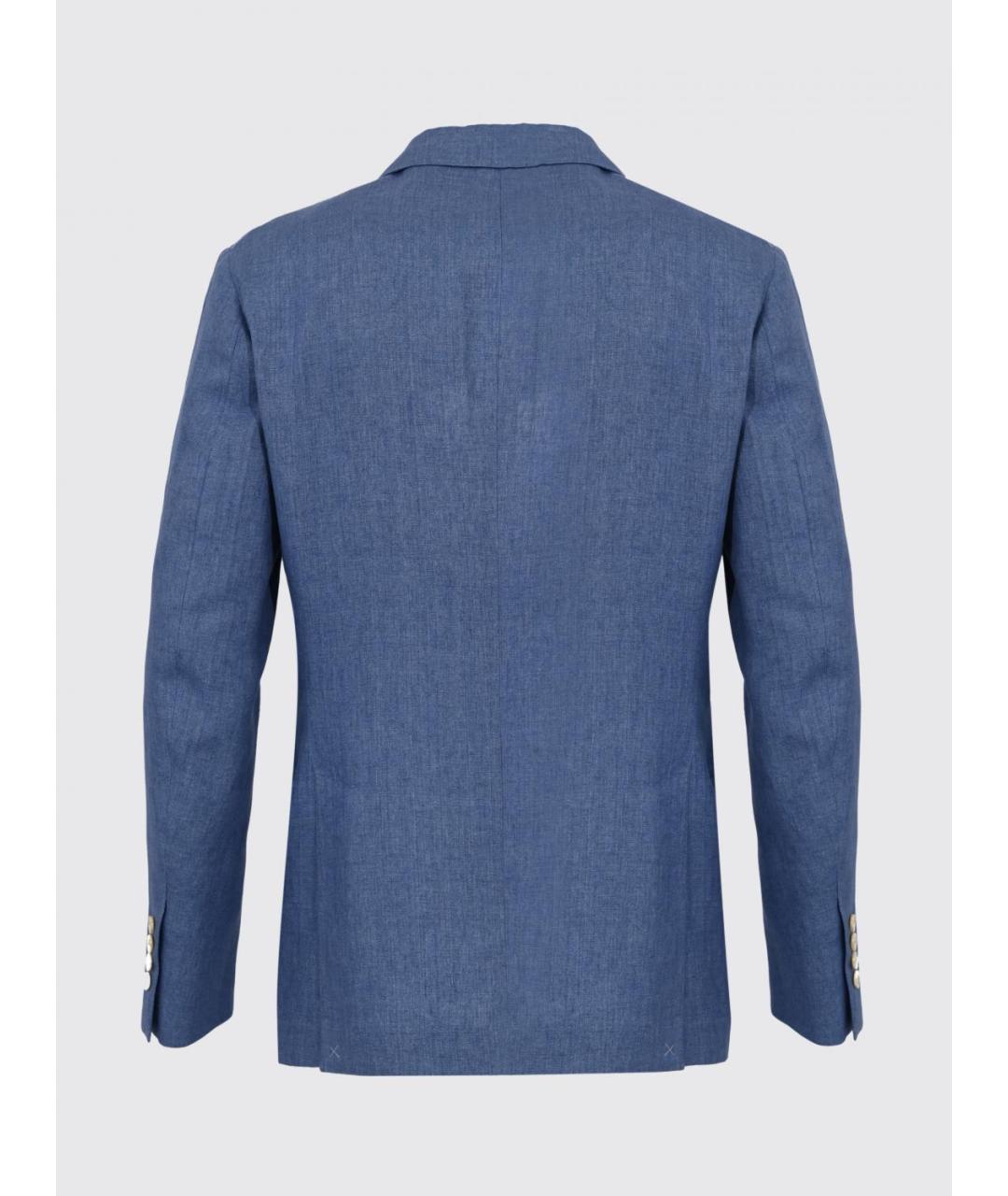 BRUNELLO CUCINELLI Синий льняной пиджак, фото 3
