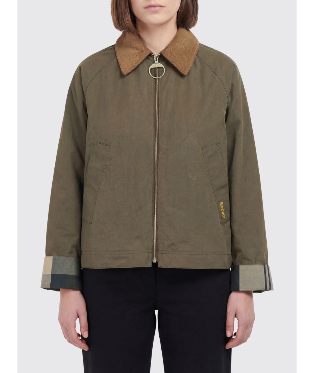 BARBOUR Зеленая хлопковая куртка, фото 3