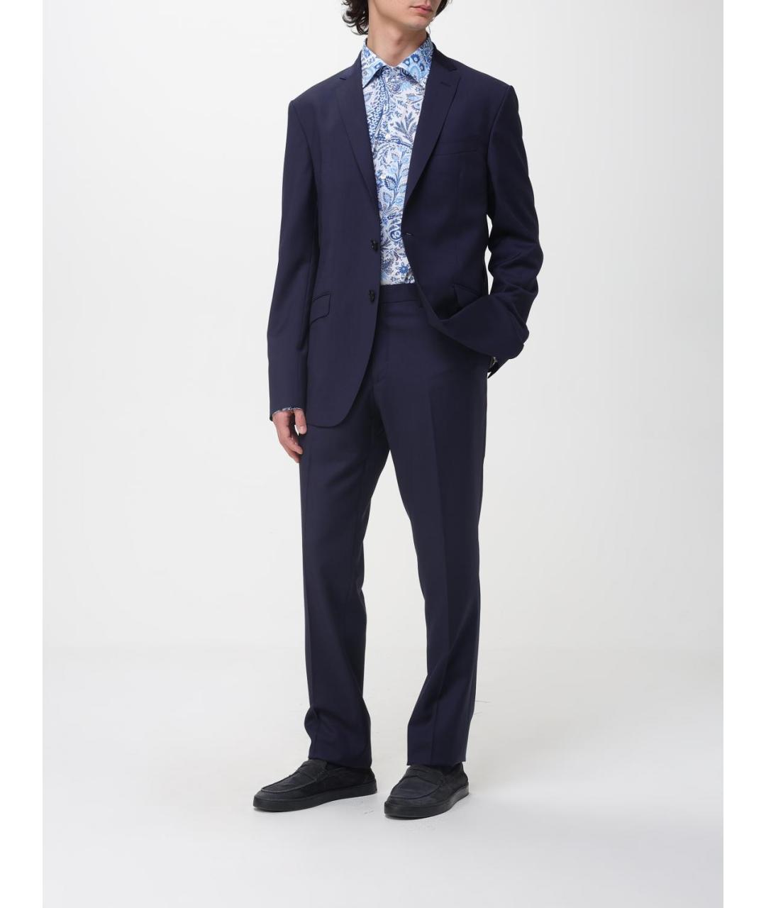 ETRO Синий классический костюм, фото 2