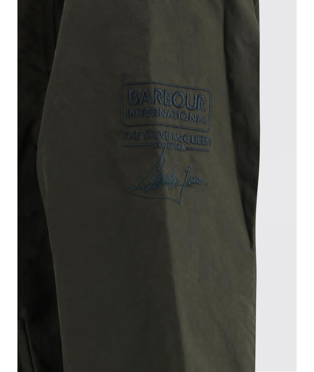 BARBOUR Зеленая полиамидовая куртка, фото 4
