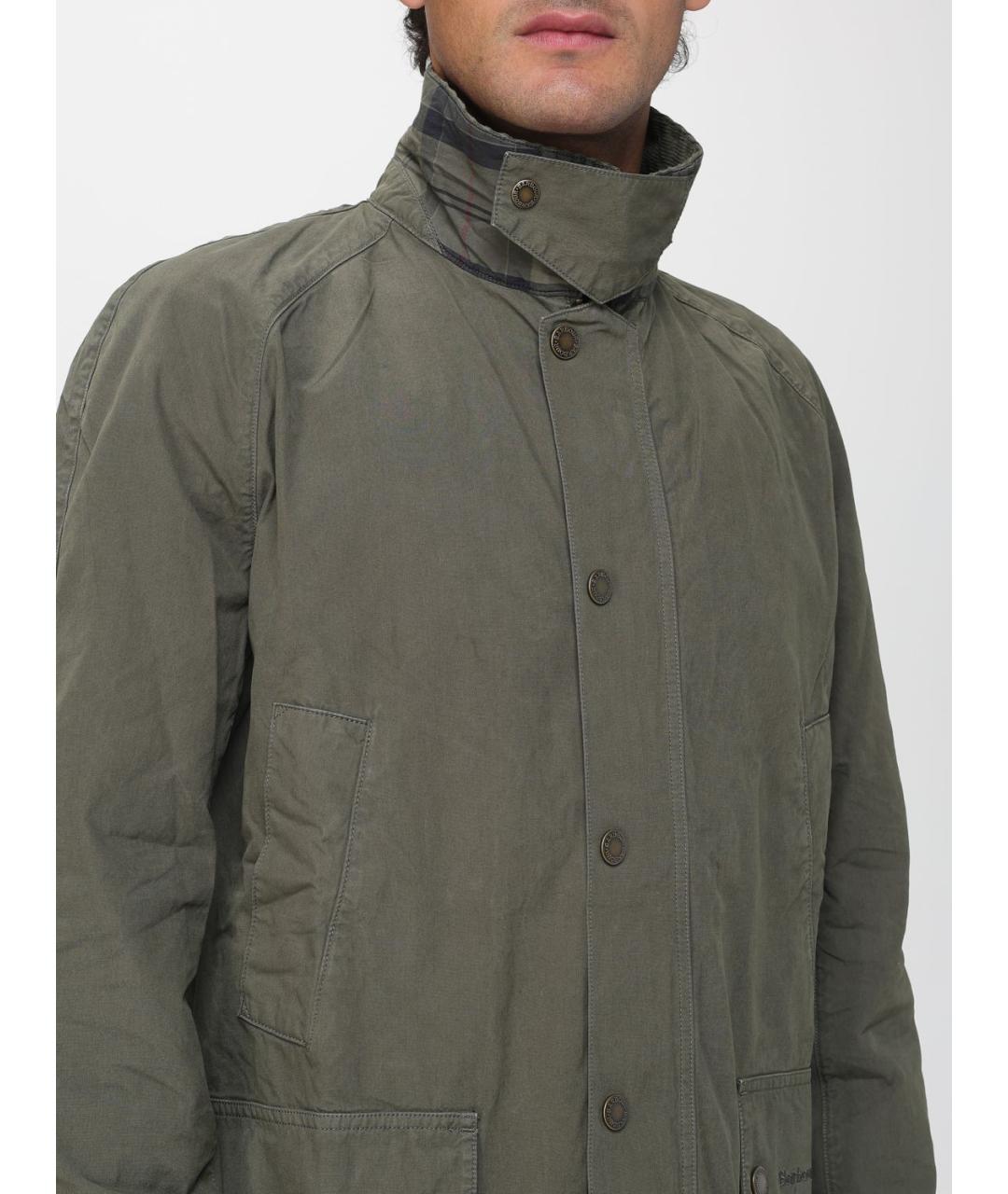 BARBOUR Хаки хлопковая куртка, фото 4