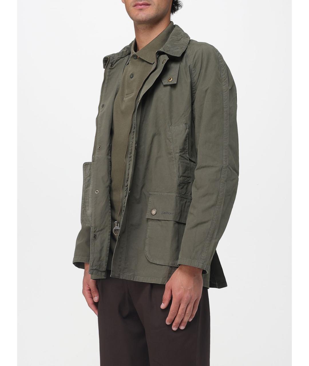 BARBOUR Хаки хлопковая куртка, фото 3