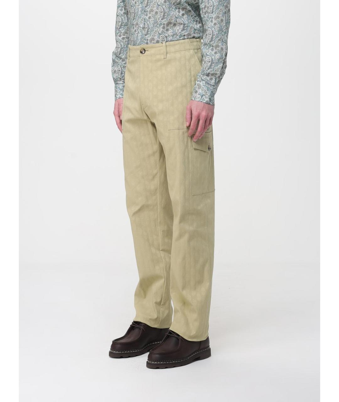 ETRO Бежевые хлопковые повседневные брюки, фото 4