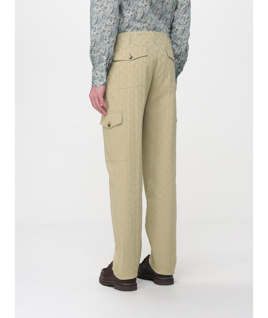 ETRO Бежевые хлопковые повседневные брюки, фото 3
