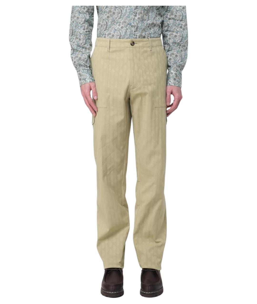 ETRO Бежевые хлопковые повседневные брюки, фото 1
