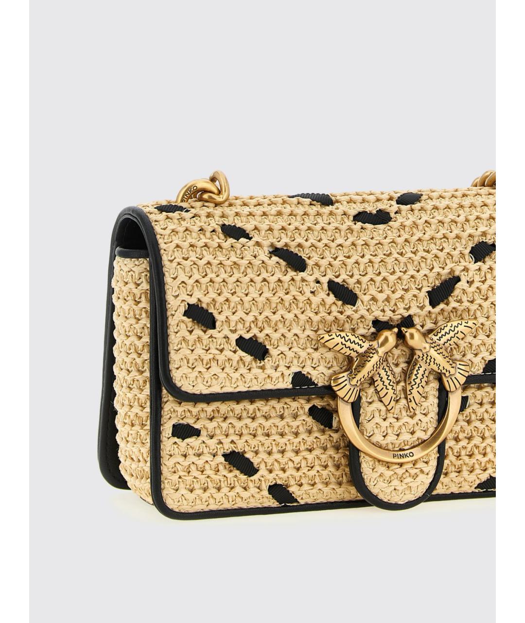 PINKO Бежевая сумка через плечо, фото 3
