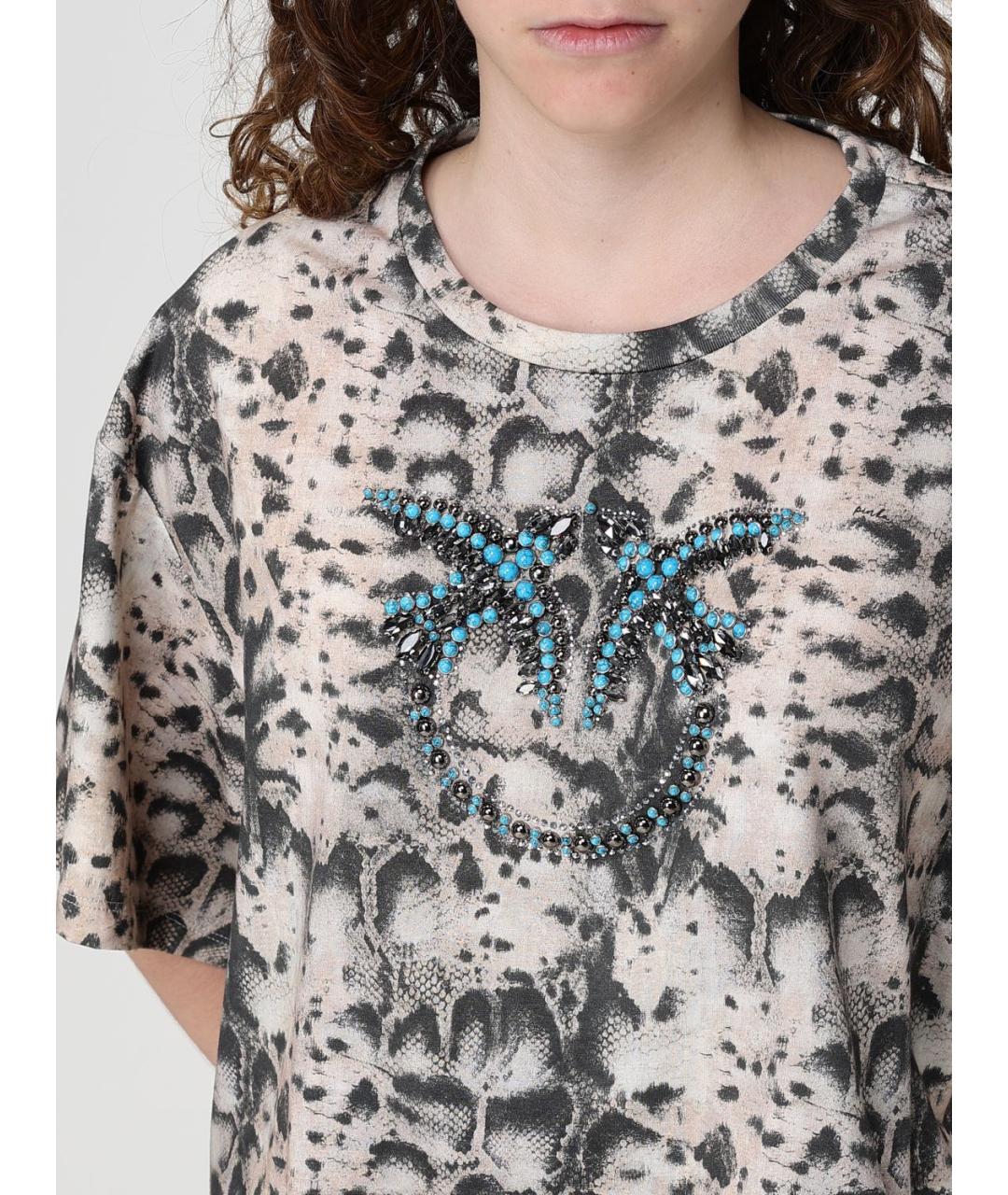 PINKO Мульти хлопковая футболка, фото 3