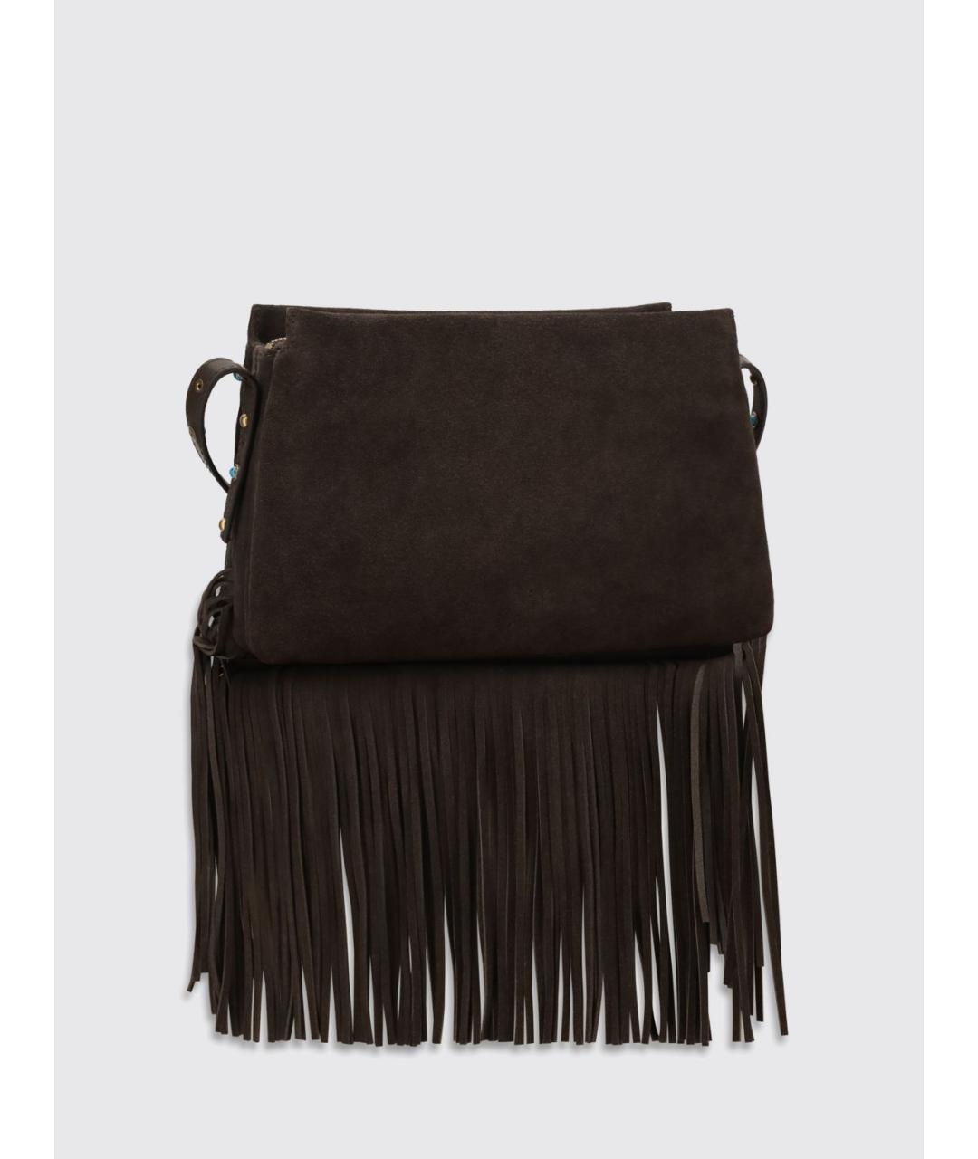 PINKO Коричневая замшевая сумка через плечо, фото 2
