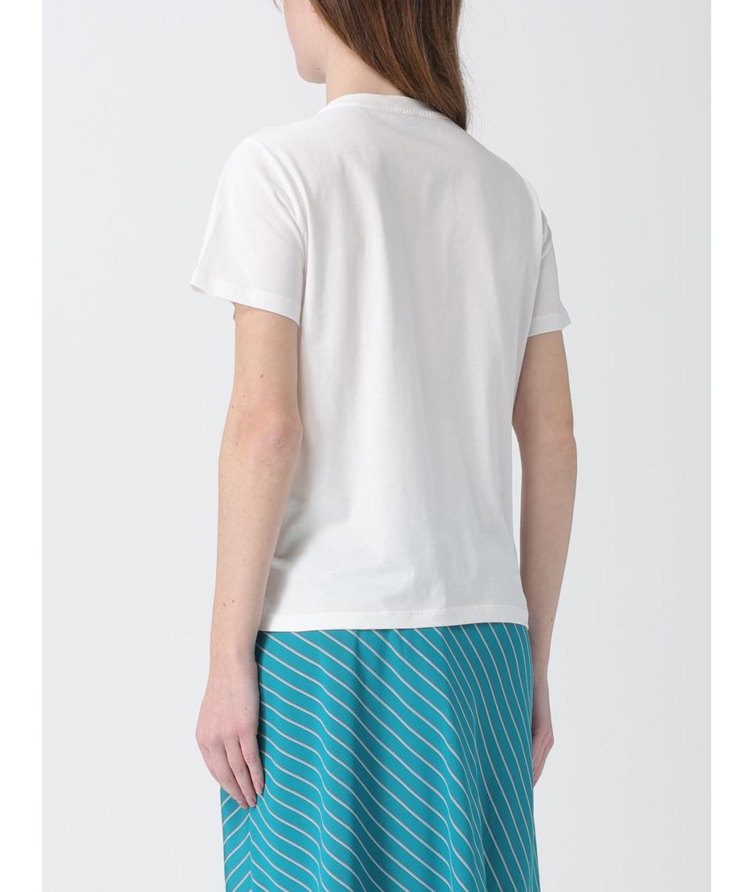 PINKO Белая хлопковая футболка, фото 2