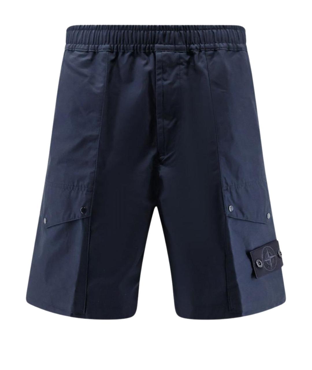 STONE ISLAND Синие хлопковые шорты, фото 1