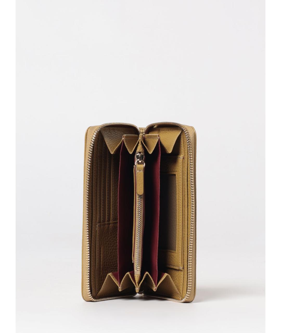 COCCINELLE Горчичный кожаный кошелек, фото 2